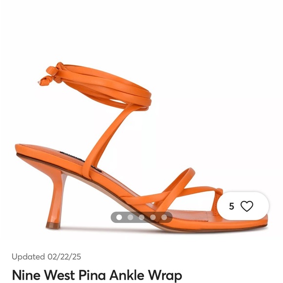 Nine West Orange Sandals Vibrant Strappy Design - Picture 9 of 14